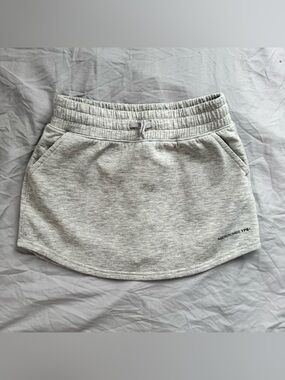 Abercrombie Kids YPB Heather Gray Sweat Skort with Drawstring